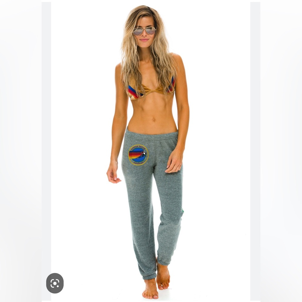 aviator nation gray sweatpants-m